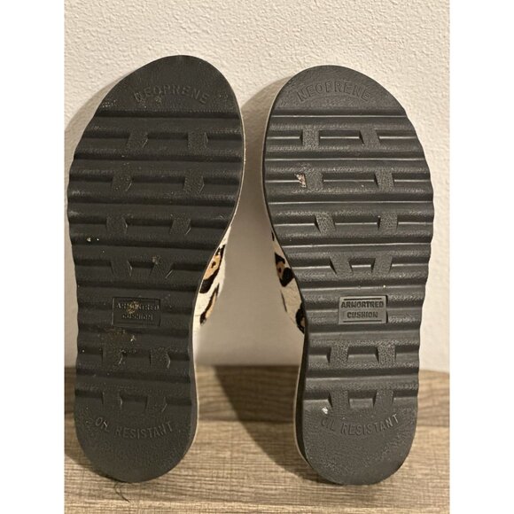 Two Thousand Never Cheetah Print Calf Hair Mules Slides Size 8 Made In USA - Picture 10 of 13